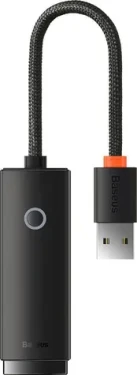 Baseus WKQX000001 Lite Series Redukcia USB-A na RJ45 čierna / 100 Mbps (WKQX000001)