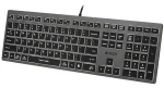 A4Tech Fstyler FX60H šedá / Drôtová klávesnica / membránová / biele podsvietenie / 2× USB / 150 cm (A4TKLA47125)