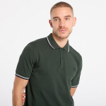 Tričko FRED PERRY Twin Tipped Fred Perry Shirt Court green/ Snow white/ Navy XL