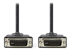 Nedis DVI-I prepojovací kábel čierny / Kábel / 24 +5 pin (M) - 24 +5 pin (M) / 2 m (CCGP32050BK20)