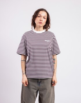 Carhartt WIP W' S/S Ezra T-Shirt Ezra Stripe, Cozy Purple S