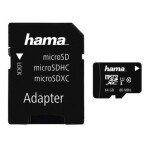 Hama microSDXC 64 GB + adaptér / Class 10 / UHS-I / 80 MB-s / (124140-H)