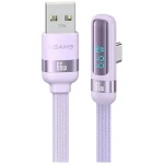 USAMS US-SJ651 fialová / Kábel / USB-A/USB-C / PD 66W / 1,2 m (SJ651USB04)