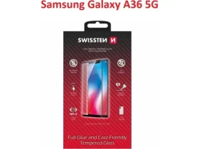 Swissten FULL GLUE COLOR FRAME CASE FRIENDLY sklo pre Samsung Galaxy A36 5G čierna (54501874)