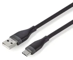 Nedis USB-A - USB-C čierna / Dátový kábel / USB 2.0 / 15 W / 480 Mbps / silikónový / 1,5 m (CCGB60800BK15)