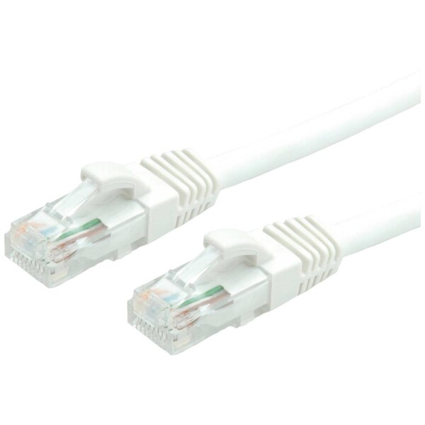 Value 21.99.1479 RJ45 sieťové káble, prepojovacie káble CAT 6A U/UTP 20.00 m biela netienený 1 ks; 21.99.1479