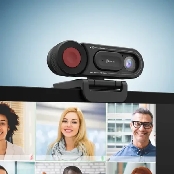 J5Create HD Webkamera čierna / Webkamera / Full-HD / Auto-Focus / USB 2.0 / mikrofón (JVU250-N)