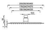 HOPA - Hlavová sprcha ETNA PLUS - Rozmer hlavové sprchy - 400 × 400 mm BAPG8264