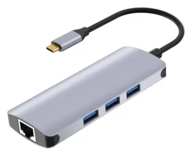 Dokovacia stanica IUH3RJ4K strieborná / Dokovacia stanica / USB-C / HDMI 4K30Hz / LAN / USB PD 100W / čítačka kariet (iuh3rj4k)