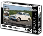 RETRO-AUTA Puzzle č. 80 Škoda 1202 STW sanitné vozidlo (1961)