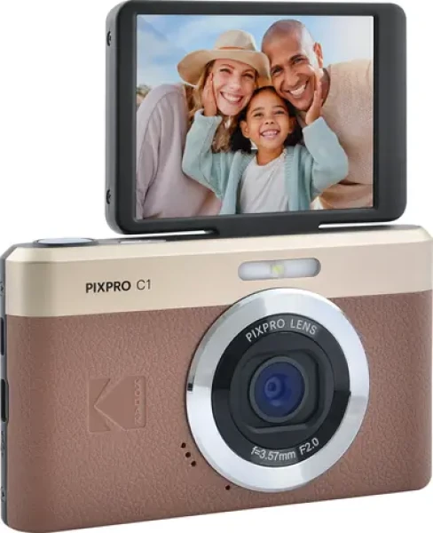 Kodak PixPro C1 hnedá / Fotoaparát / 13 MPx / 4X zoom / 2,8" výklopný LCD / Full HD video (SB10304)