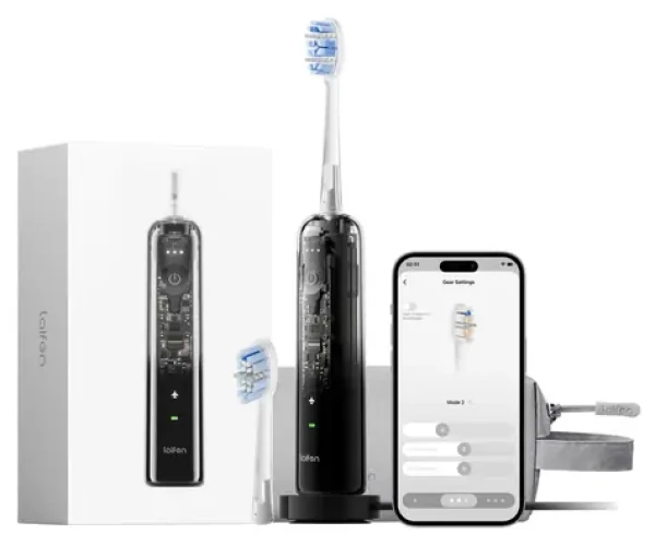 Laifen Wave Pro LFTB02-PT priehľadná čierna / Elektrická zubná kefka / oscilačná / 66 000 pohybov / min / Bluetooth