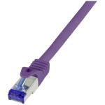 LogiLink C6A099S RJ45 CAT 6A S/FTP 10.00 m fialová 1 ks; C6A099S