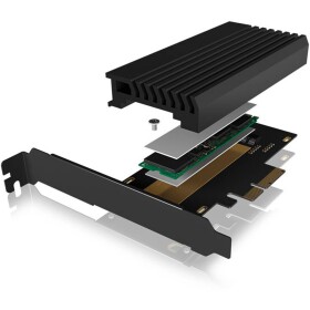 ICY BOX IB-PCI214M2-HSL, PCIe-Karte, 1x M.2 PCIe (NVMe) SSD zu PCIe 4.0 x4 über M-Key 1 port Radič M.2 PCIe x4; IB-PCI214M2-HSL