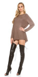 Trendy KouCla oversize sweater with mesh Cross Einheitsgroesse