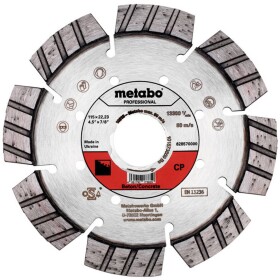 Metabo 628570000 diamantový rezný kotúč Priemer 115 mm Ø otvoru 22.23 mm 1 ks; 628570000