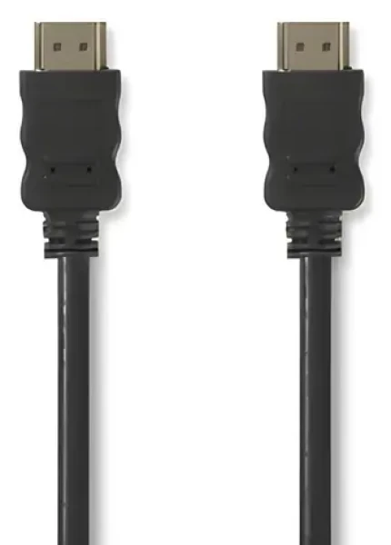 Nedis High Speed HDMI 1 m čierna / Kábel HDMI / 4K 30 Hz / ARC / 10,2 Gbps / Ethernet (CVGT34000BK10)