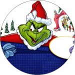 Jedlý papier „Grinch na sane“ 19,5 cm - Pictu Hap