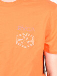 RVCA REYNOLDS Bright Orange pánske tričko s krátkym rukávom - M