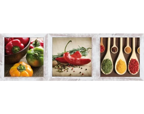 Sada obrazov na stenu (3 ks) Chep, koření%