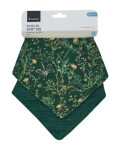 KikkaBoo Podbradník bandana 2ks Secret Garden Green (31103010069KB)