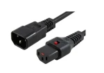 MicroConnect Predlžovací kábel s IEC zámkom C13 - C14 1m čierna (PC1024)