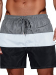 Pánske šedo-biele plavecké šortky FashionStreet SX2519 XXL