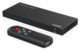 MicroConnect 5x1 HDMI Switch čierna / HDMI prepínač / 4K / 60 Hz / HDCP / kov (MC-HDMISWITCH0501-4K)