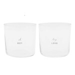 Eulenschnitt Pohár na vodu Boy / Love 350 ml - set 2 ks