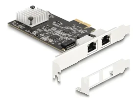 DeLock PCI Express karta 2x RJ45 LAN 5Gbit/s / Sieťová karta / PCIe x2 / NBASE-T / Wake on LAN (81261)