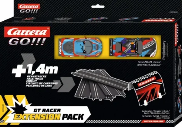 Carrera 71605 GO - +1,4 m dráhy Ferrari 296 GT3 a BMW M4 GT3