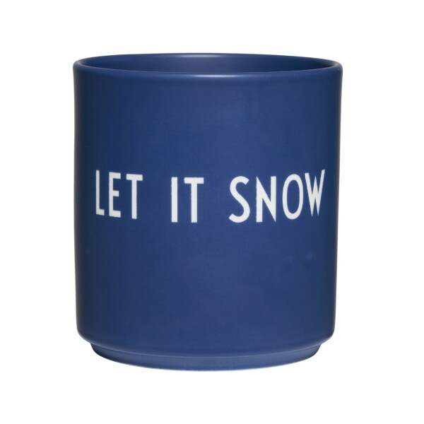 DESIGN LETTERS Porcelánový hrnček Blue/Let It Snow 300 ml