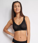 SLOGGI ZERO FEEL BLISS - mäkká podprsenka s elastickou čipkou Sloggi BLACK L