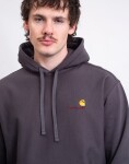 Carhartt WIP Hooded American Script Sweat Graphite M