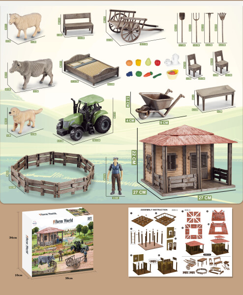 Mamido Mamido Veľká farma so zvieratkami, domčekom a traktorom