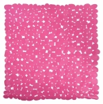 MSV GALETS protišmyková podložka do sprchy ružová / PVC / 53 x 53 cm