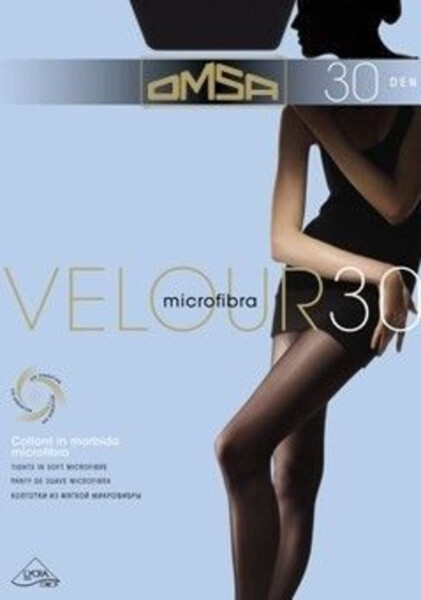 Dámske pančuchové nohavice VELOUR 30 - OMSA nero 4