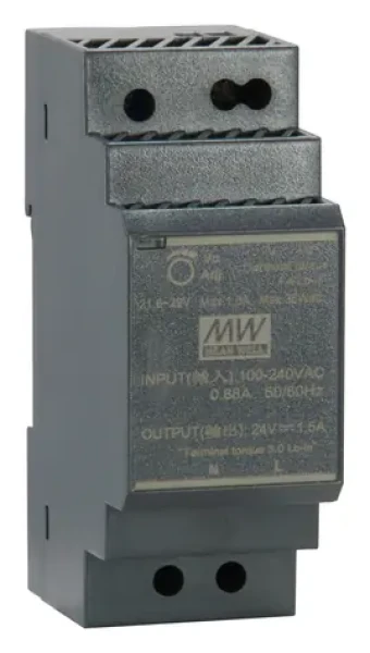 LevelOne POW-2411 čierna / Napájací zdroj / 24V DC / 30 W / DIN lišta (POW-2411)
