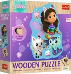 Trefl Drevené puzzle Gábinin kúzelný domček: Veselá Gábinka