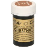 Gélová farba chestnut kaštanová 25g - Sugarflair - Sugarflair