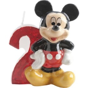 Tortová sviečka Mickey 6,5 cm číslo 2 - Dekora