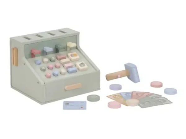 Little Dutch Pokladňa so skenerom a čítačkou kariet drevená