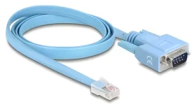 DeLock RS-232 DB9 samec - RJ45 modrá / Adaptér / 1 m (63353)