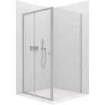 CERANO - Sprchovací kút Varone POINT Ľ/P - 6 mm - chróm, transparentné sklo - 140x100x195 - posuvný CER-DY505-140100