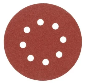 Vorel Brúsny papier 125 mm P40 s otvormi suchý zips / Brúsny papier / zrnitosť P40 / S otvormi / 5 ks
