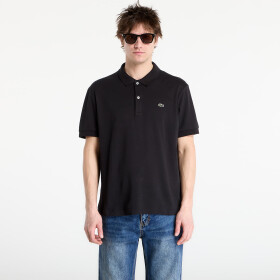 Tričko LACOSTE Short Sleeved Ribbed Collar Shirt Black 6