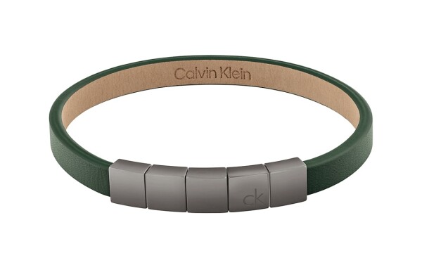 Calvin Klein Elegantný kožený náramok Minimalistic Squares 35100063