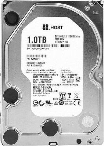 WD Ultrastar DC HA210 1TB 3.5'' SATA III (6 Gb/s) (1W10113)