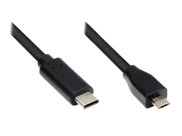 Good Connections USB-C - Micro USB čierna / Dátový kábel / USB 2.0 / 1 m (GC-M0122)