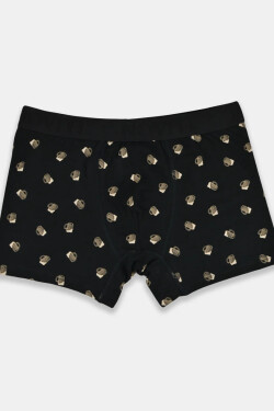 PRÉMIOVÉ PÁNSKE VZOROVANÉ BOXERKY BB006 černá XL